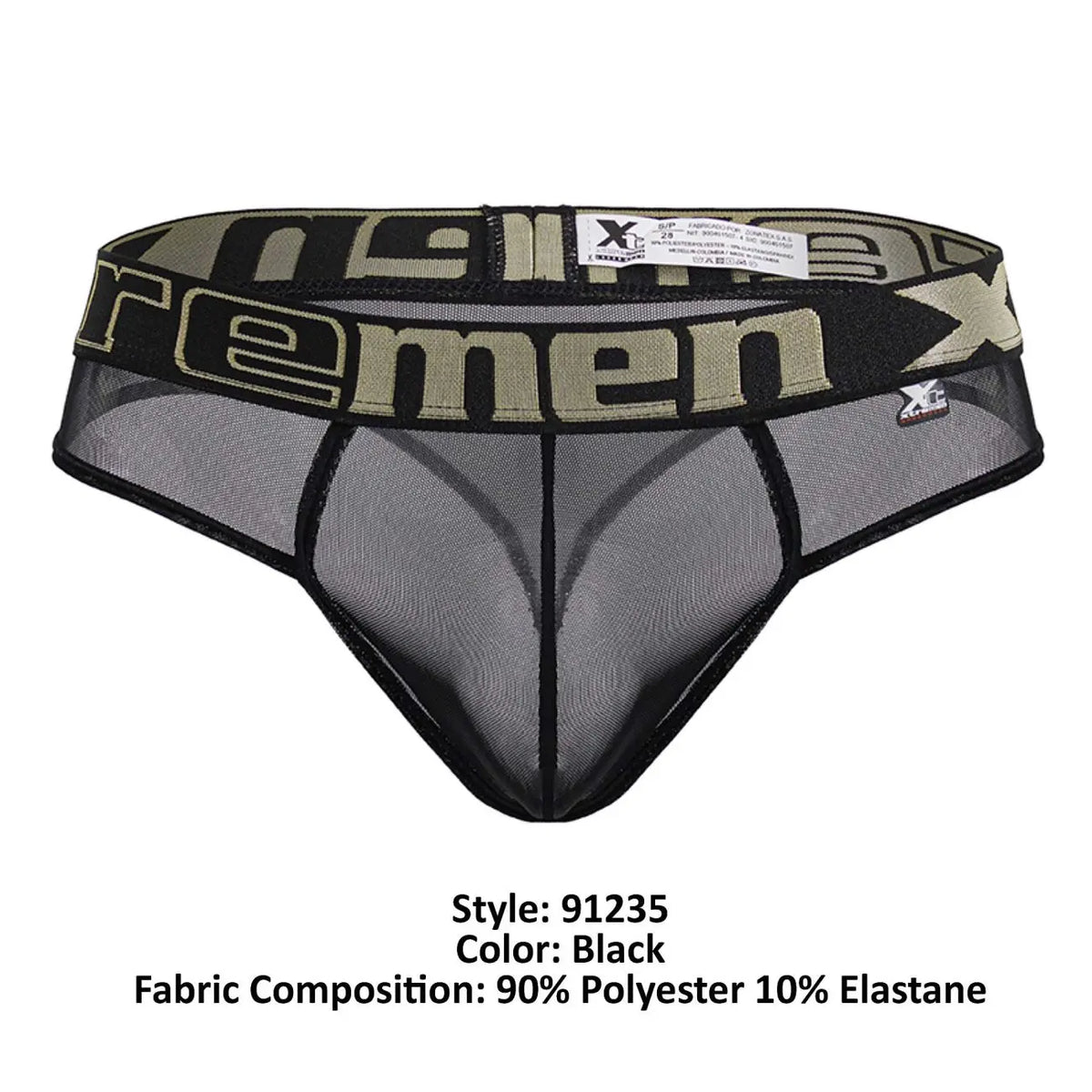 Xtremen 남성용 속옷 91235 마이크로파이버 텅 색상 블랙