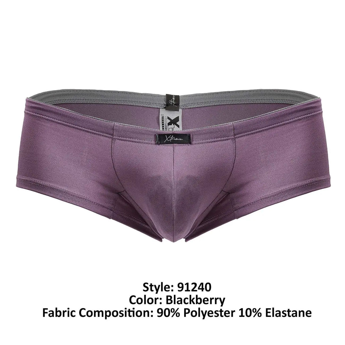 Xtremen Men's Underwear 91240 Microfiber Trunks Color Blackberry