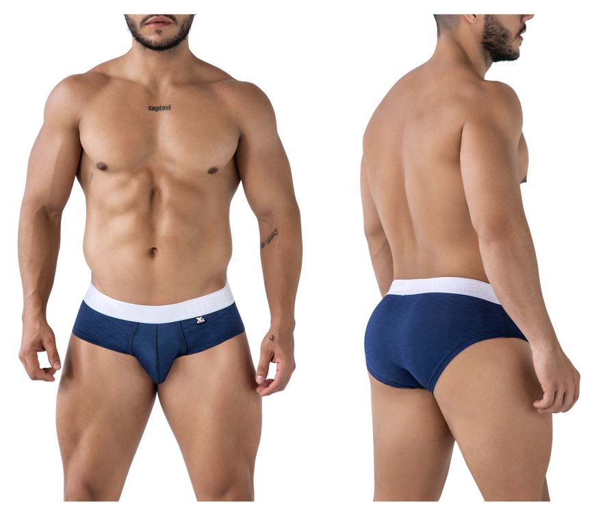Xtremen 남성 속옷 91242 마이크로파이버 브리프 다크블루