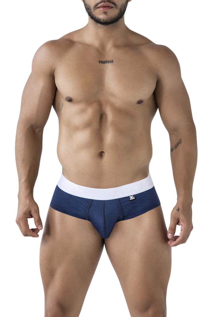 Xtremen 남성 속옷 91242 마이크로파이버 브리프 다크블루