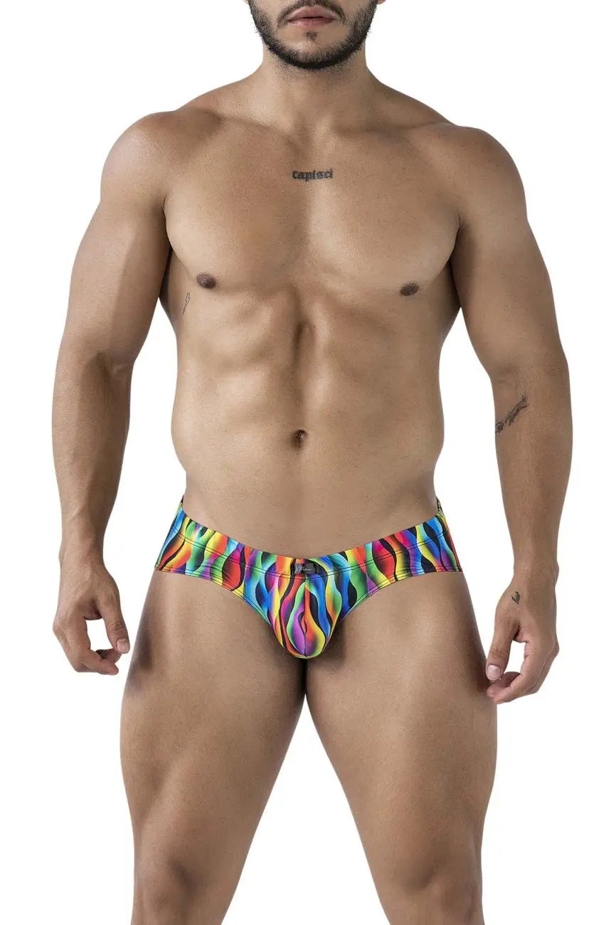 Xtremen Men's Underwear 91248 Printed Briefs Color Waves