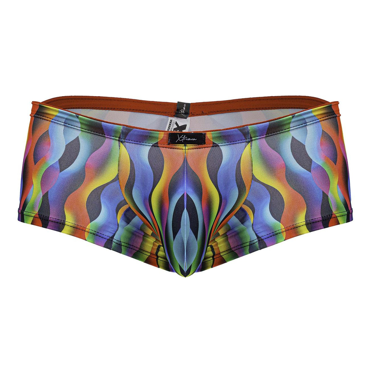Xtremen Men's Underwear 91249 Printed Trunks Color Waves