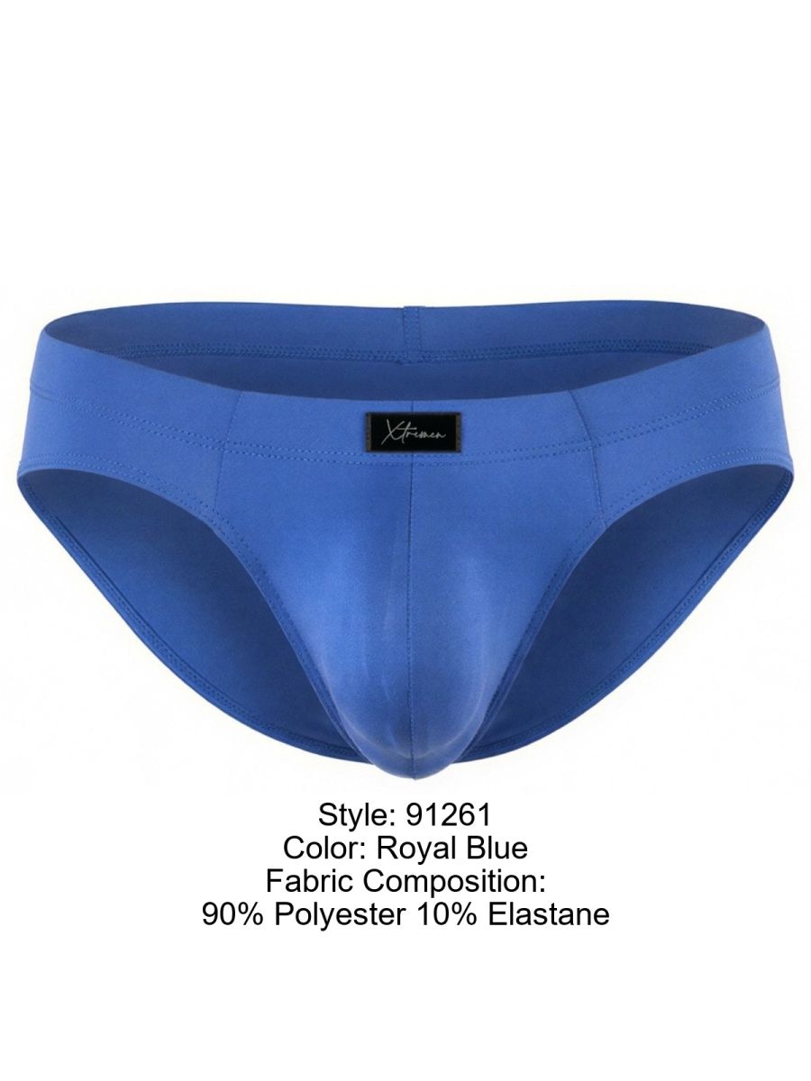 Xtremen 91261 Men's Underwear Microfiber Sleek Fit Briefs Color Royal Blue