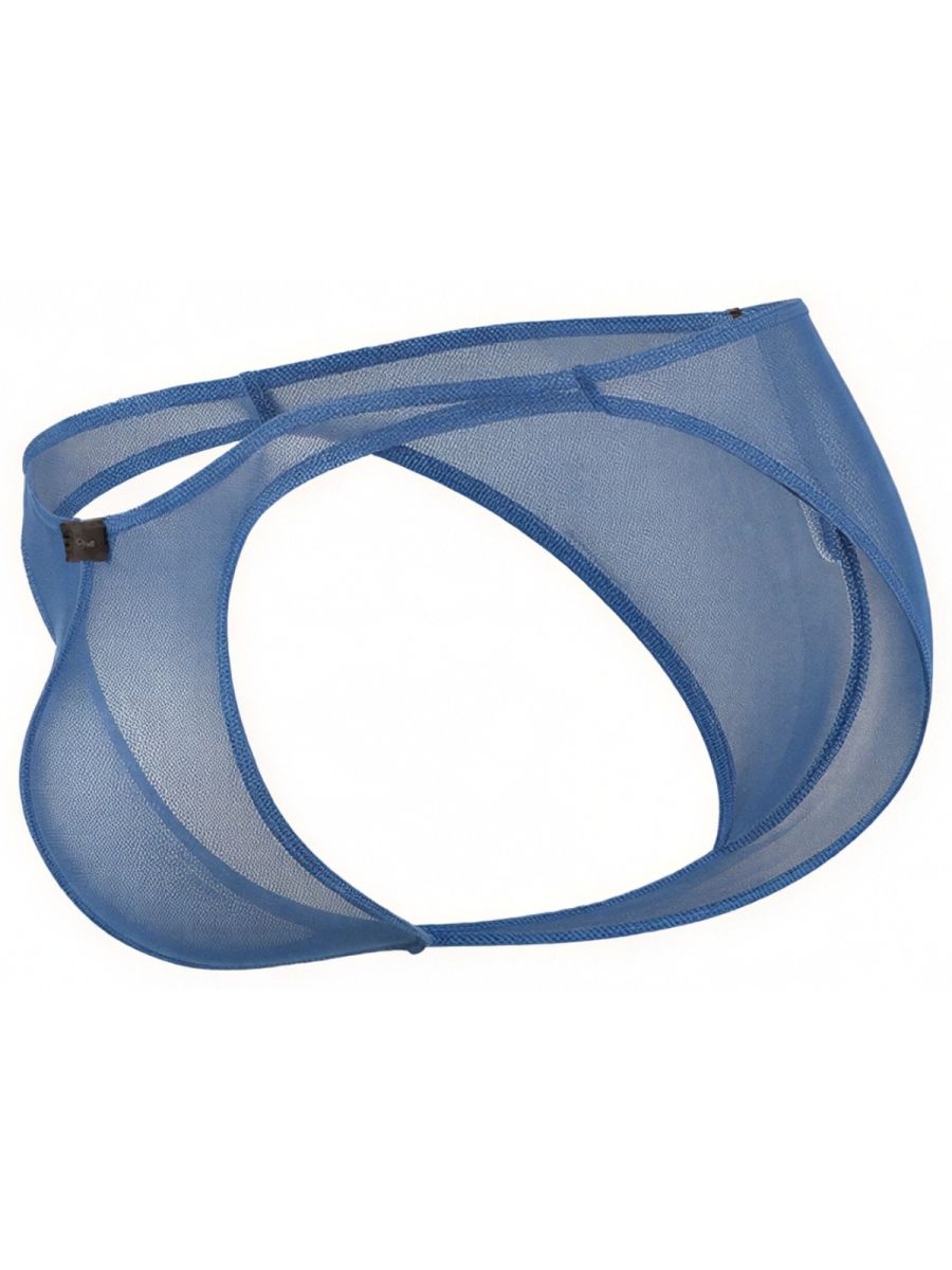Xtremen blue mesh jockstrap. Low-rise athletic style with open-side design for a secure fit.