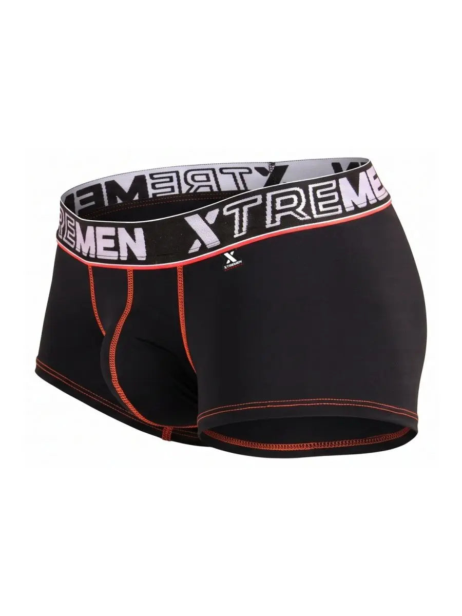Xtremen 91265 Men's Underwear Sleek Microfiber Stretch Trunks Color Black