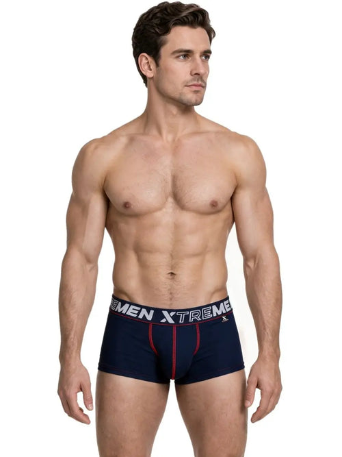 Xtremen 91265 Men's Underwear Sleek Microfiber Stretch Trunks Color Dark Blue