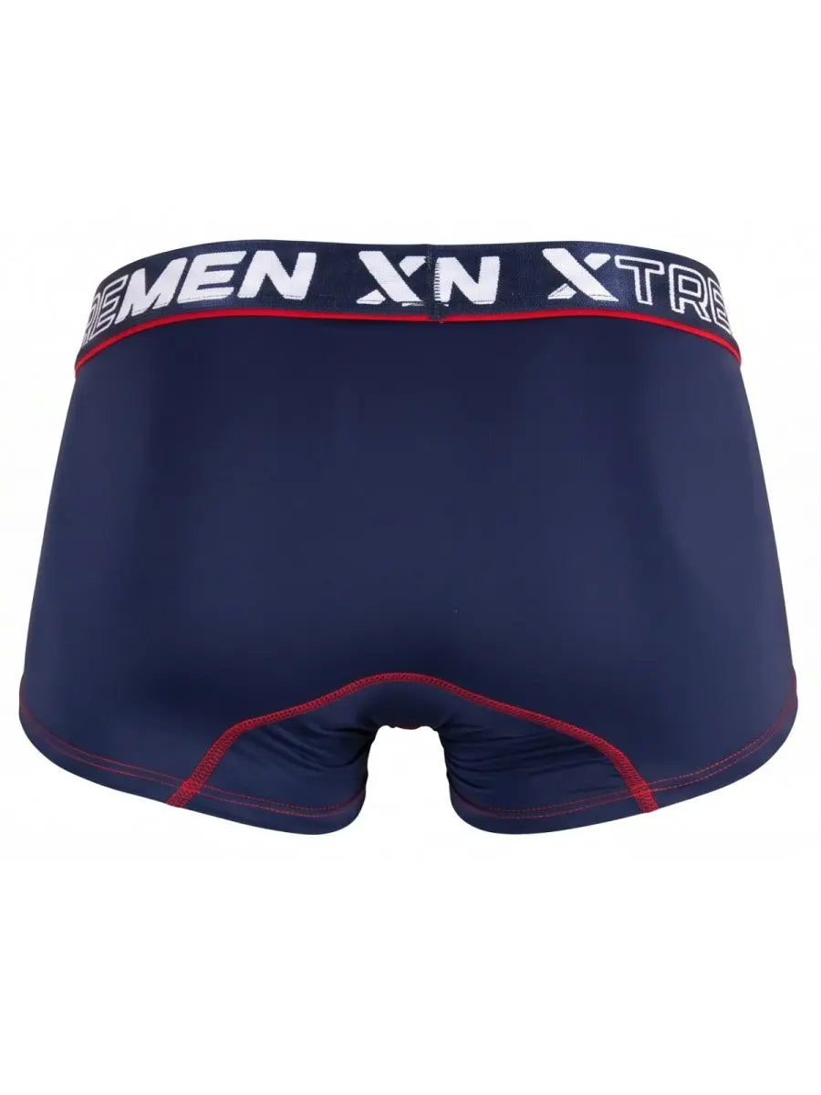 Xtremen 91265 メンズ下着 スリーク マイクロファイバー ストレッチ トランクス カラー ダークブルー