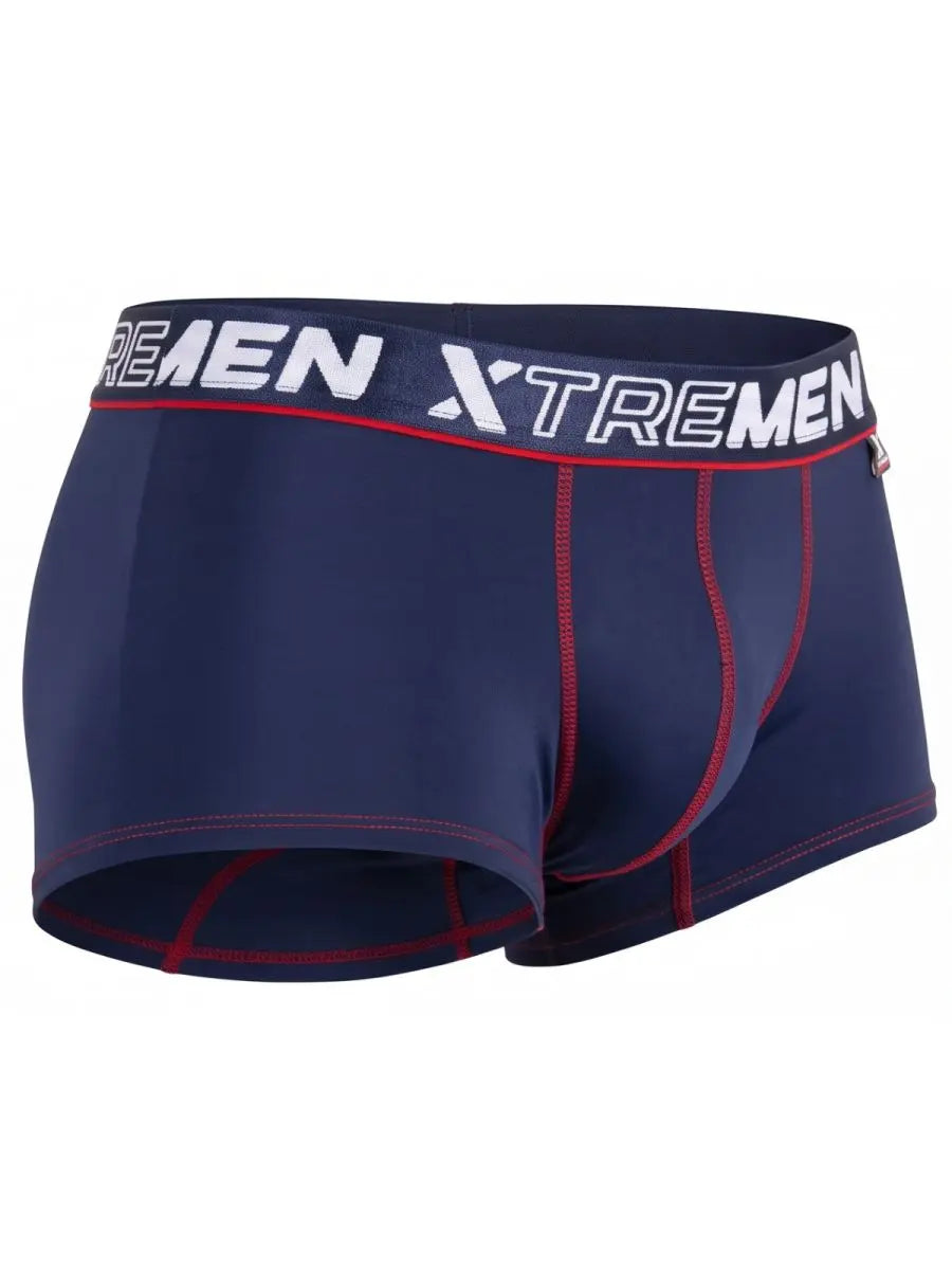 Xtremen 91265 メンズ下着 スリーク マイクロファイバー ストレッチ トランクス カラー ダークブルー
