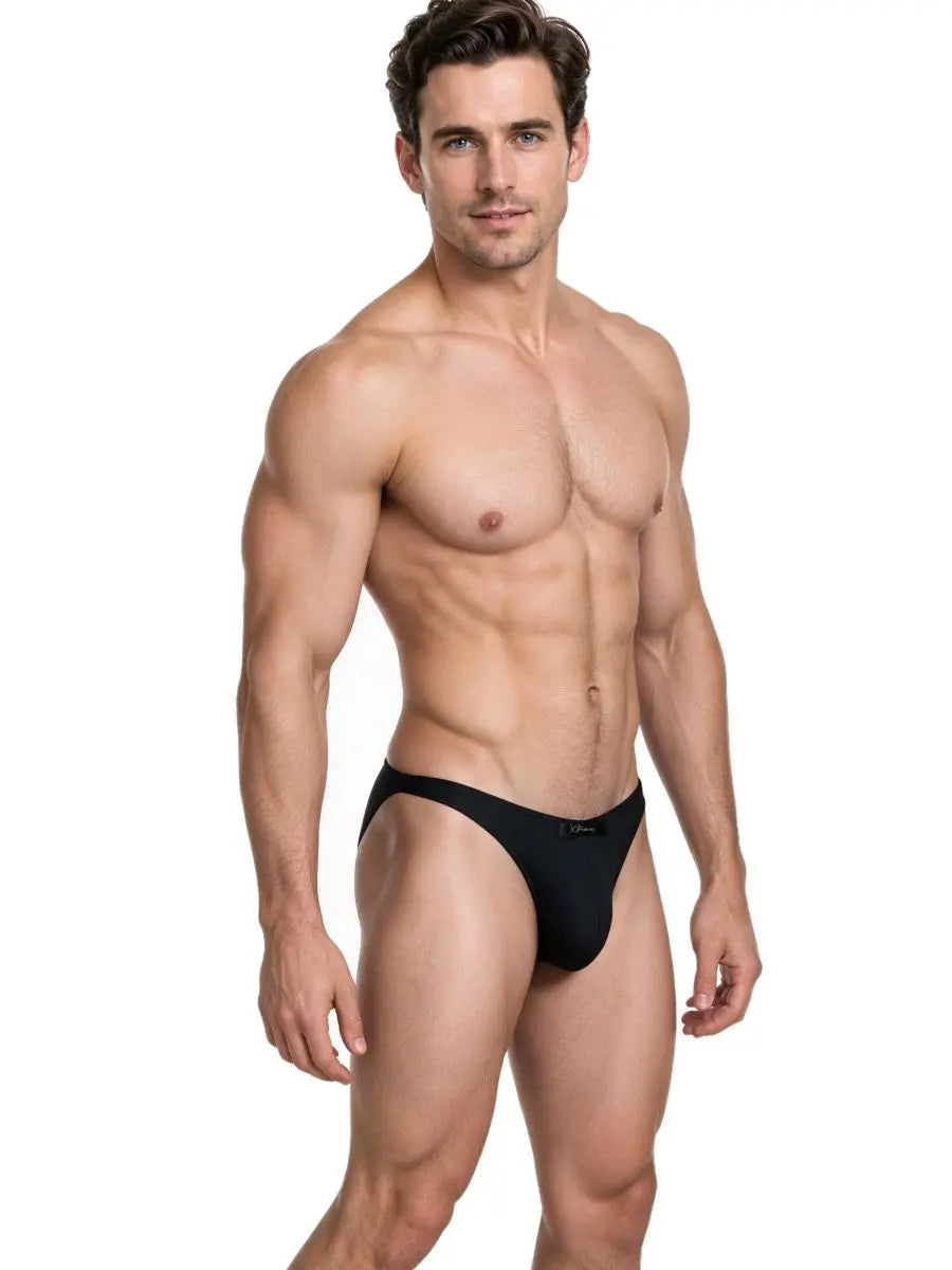 Xtremen 91267 남성용 마이크로파이버 비키니 언더웨어, 모던한 핏과 매끄러운 착용감, 블랙