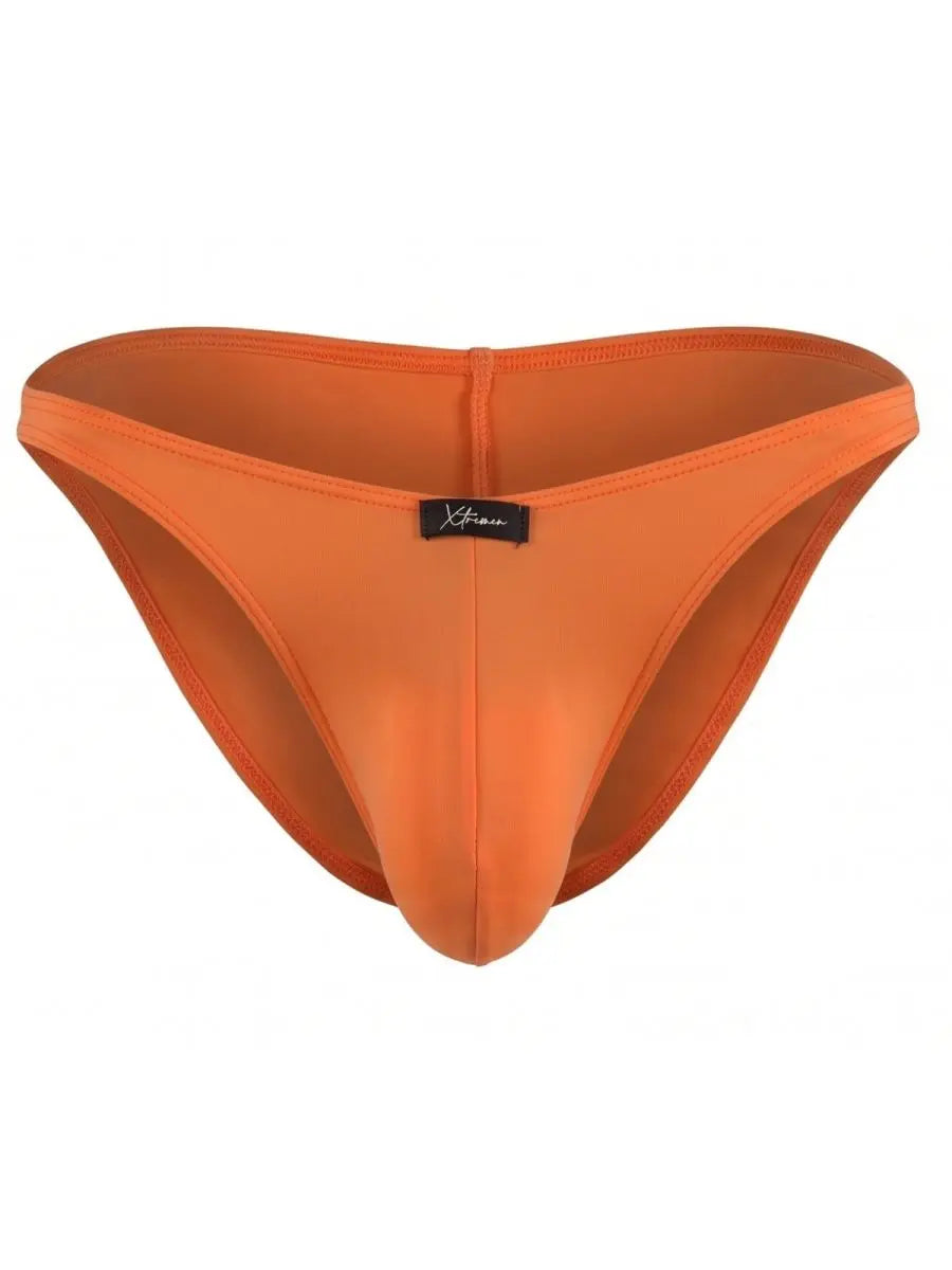 Xtremen 91267 남성용 마이크로파이버 비키니 언더웨어, 모던한 핏과 매끄러운 착용감, 오렌지 색상