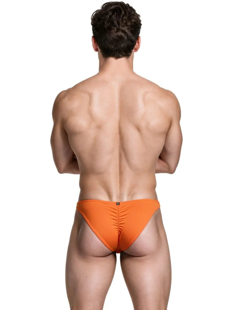 Xtremen 91267 남성용 마이크로파이버 비키니 언더웨어, 모던한 핏과 매끄러운 착용감, 오렌지 색상