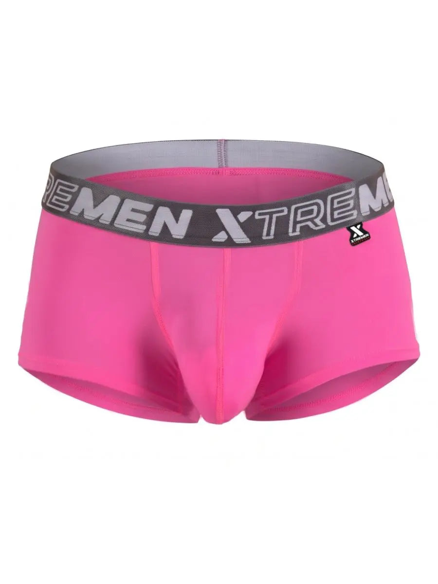 Xtremen 91274 メンズ マイクロファイバー トランクス 普段使い サポートカラー フューシャ