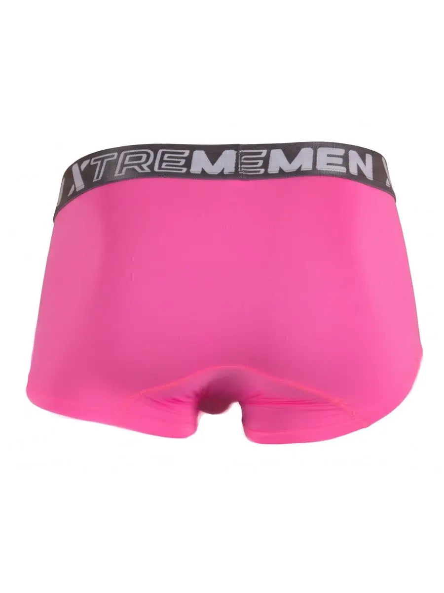 Xtremen 91274 メンズ マイクロファイバー トランクス 普段使い サポートカラー フューシャ