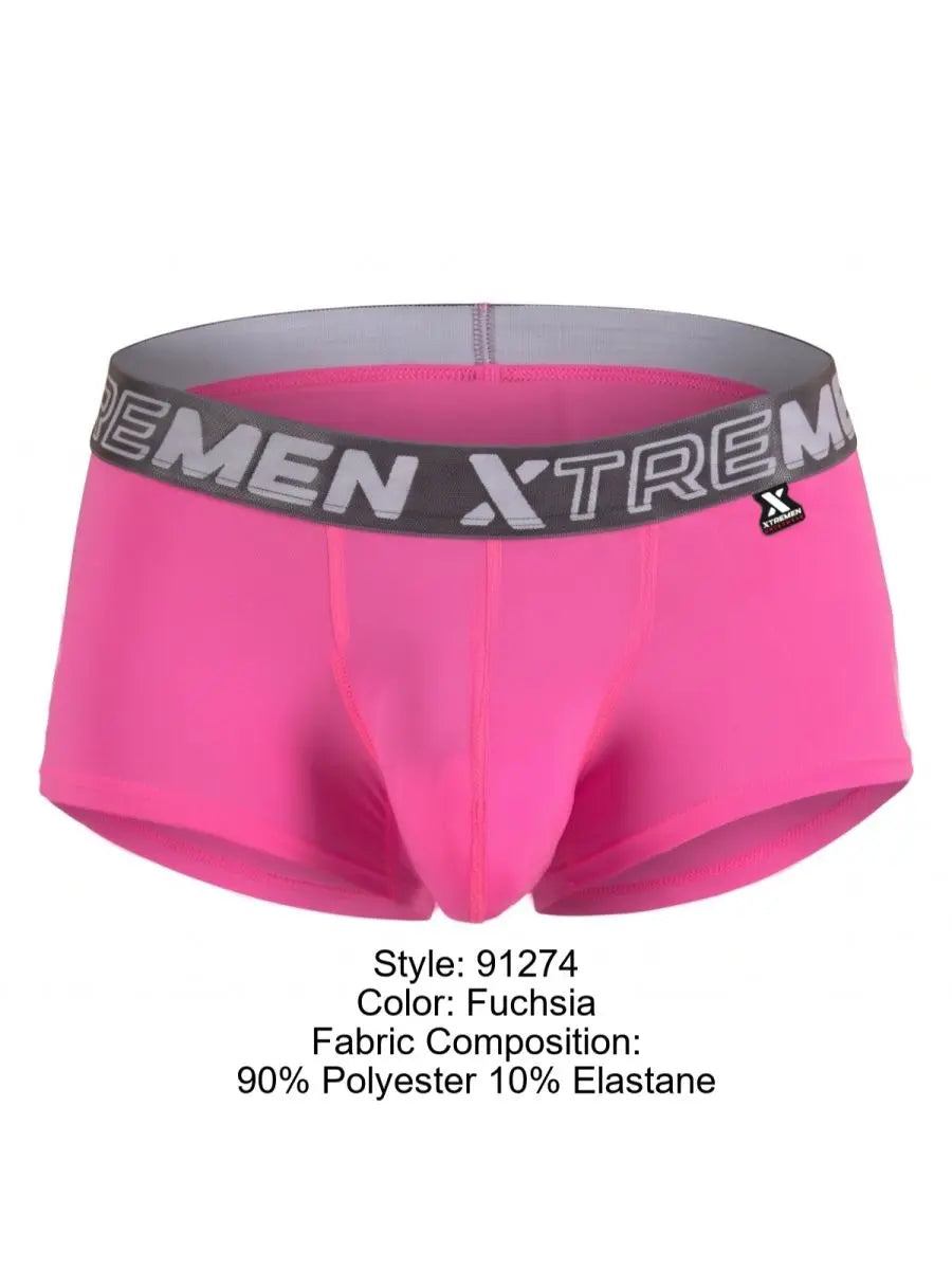 Xtremen 91274 メンズ マイクロファイバー トランクス 普段使い サポートカラー フューシャ