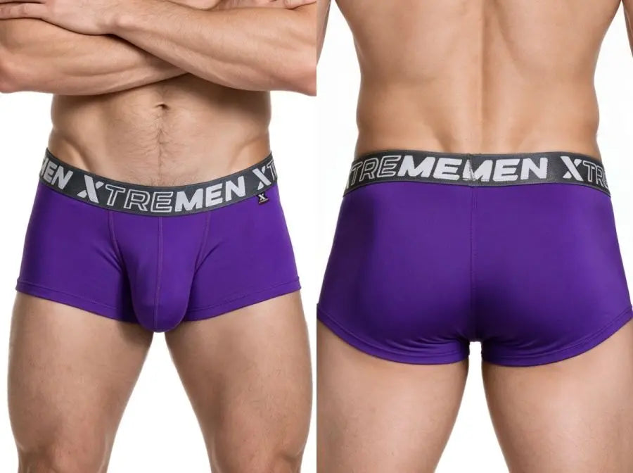 Xtremen 91274 남성용 마이크로파이버 트렁크 드로즈, 데일리 서포트용, 보라색