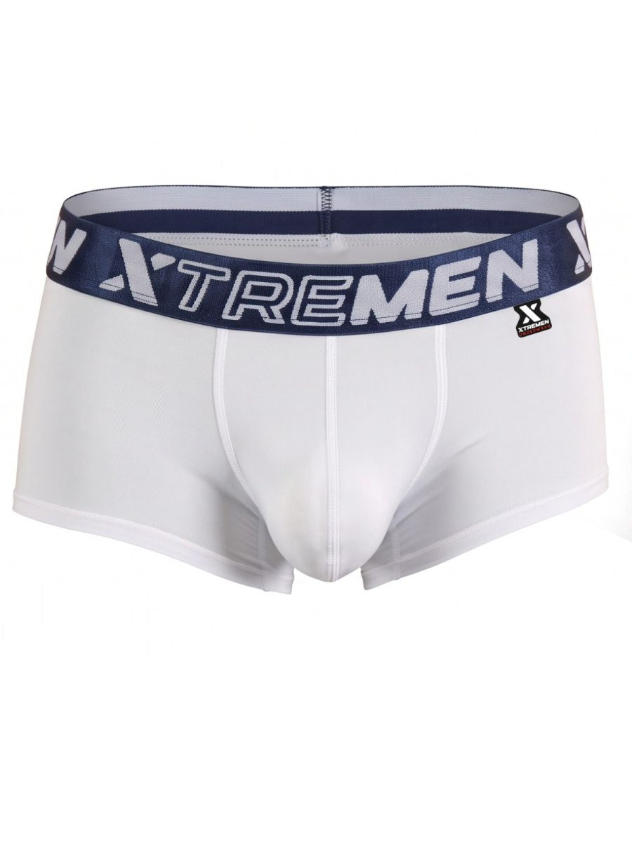 Xtremen 91274 Men's Underwear Microfiber Trunks for Daily Support Color White
