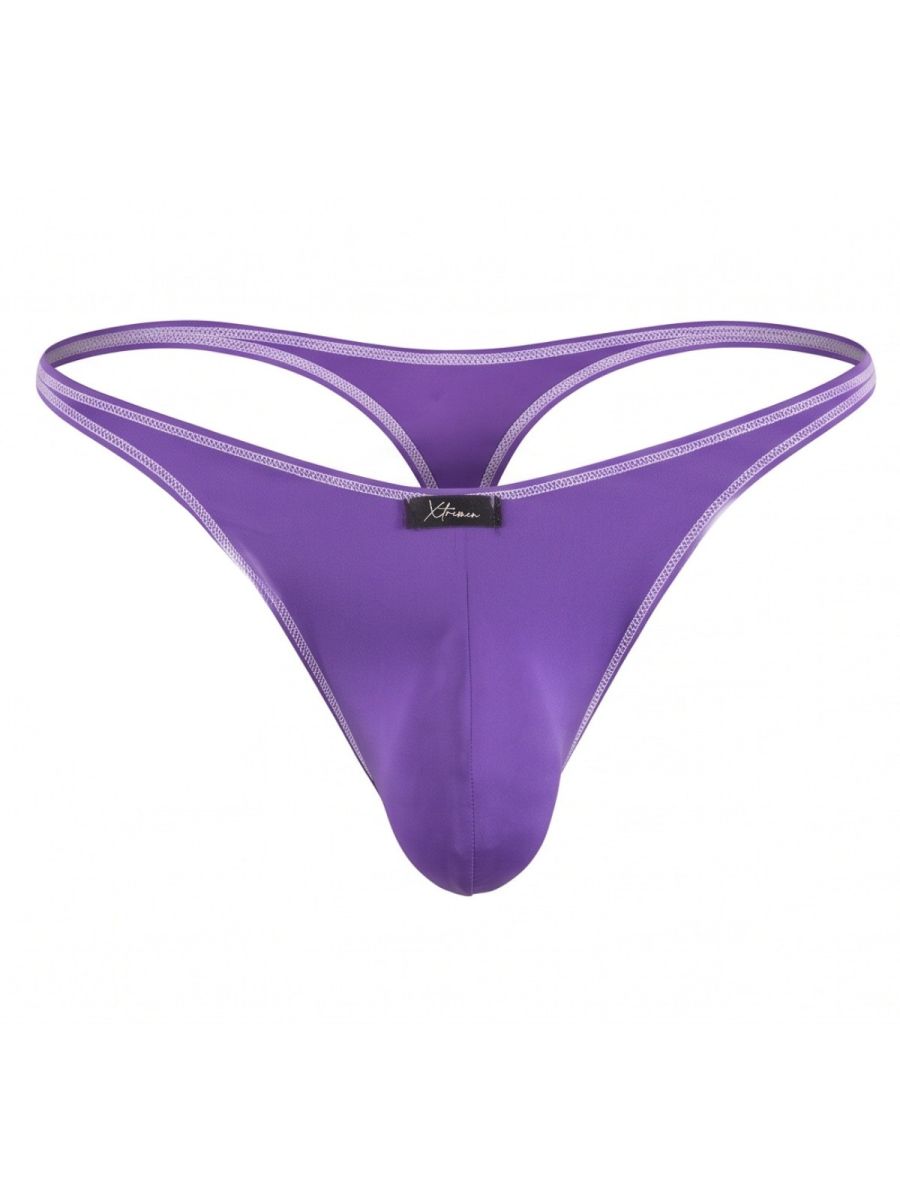 Xtremen 91275 Men's Underwear Sleek Microfiber Thongs Color Purple