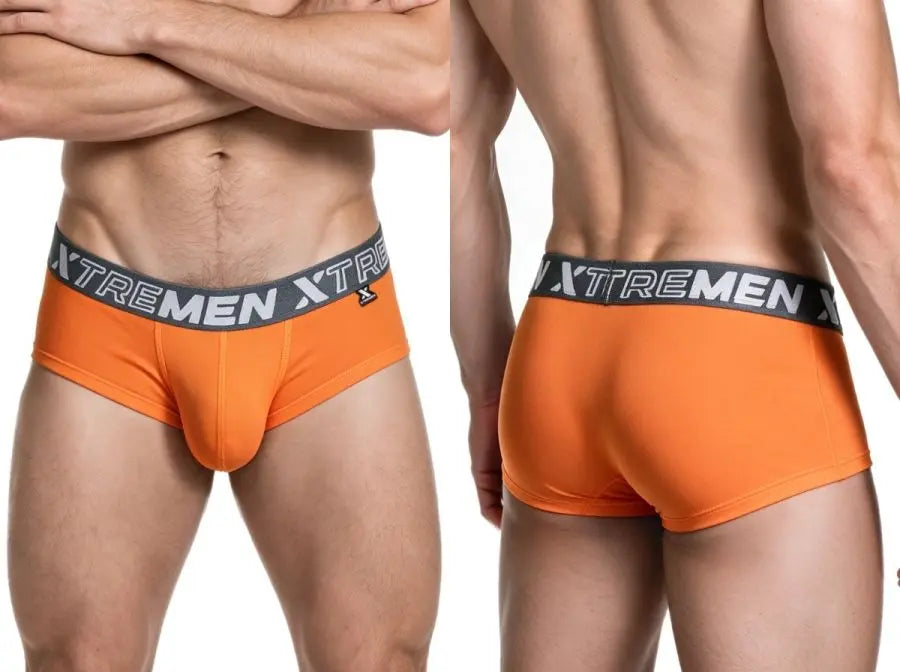 Xtremen 91280 남성용 언더웨어 슬릭 마이크로파이버 브리프 오렌지색