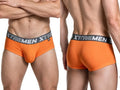 Xtremen 91280 남성용 언더웨어 슬릭 마이크로파이버 브리프 오렌지색