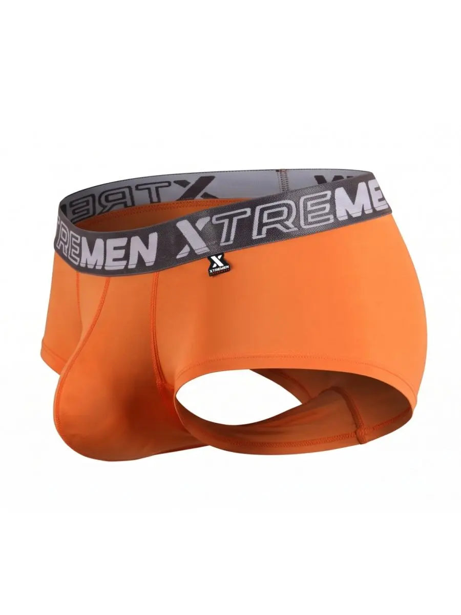 Xtremen 91280 남성용 언더웨어 슬릭 마이크로파이버 브리프 오렌지색