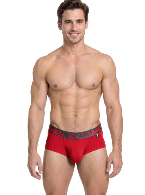 Xtremen 91280 Men's Underwear Sleek Microfiber Briefs Color Red