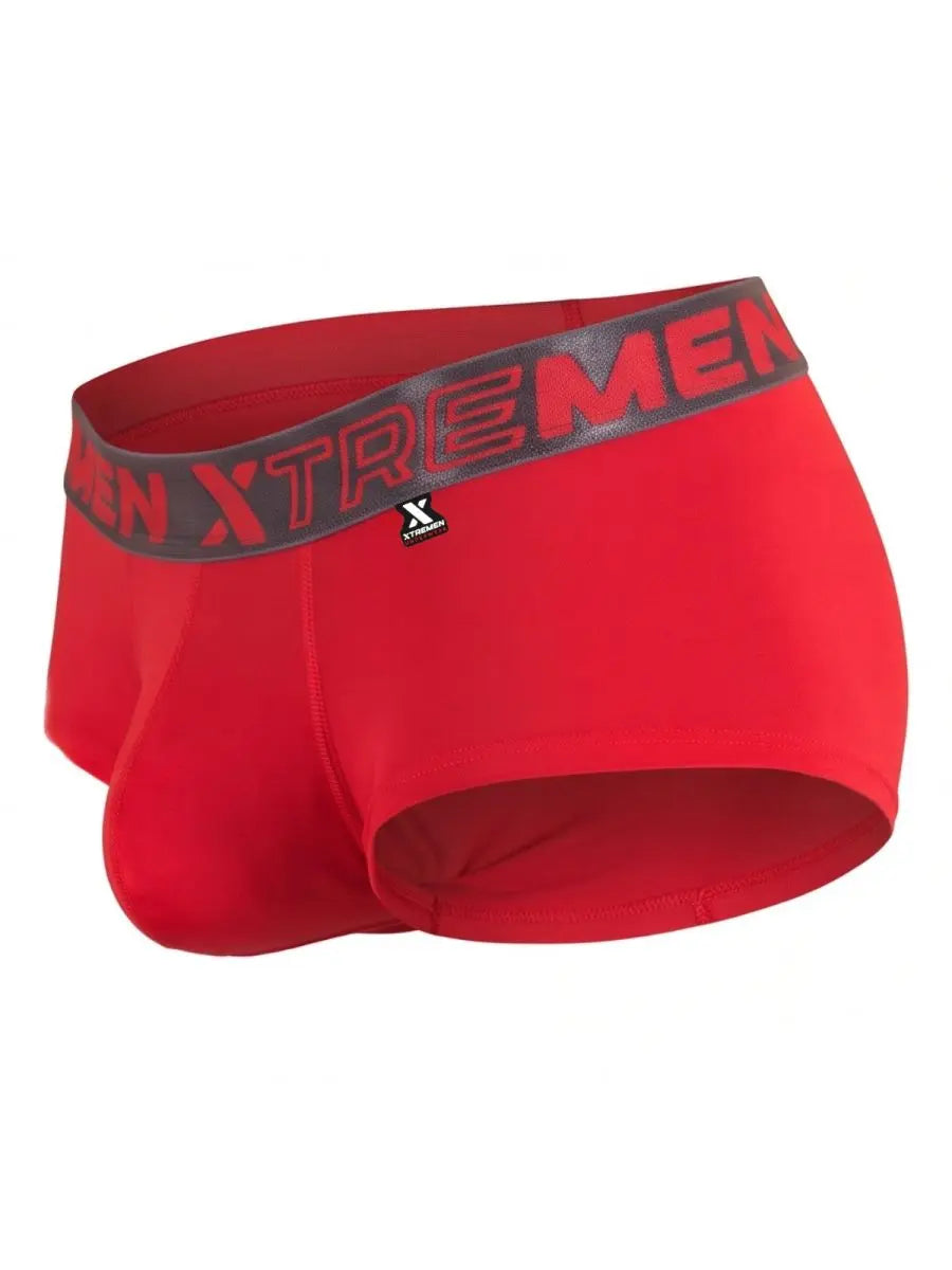 Xtremen 91280 남성용 언더웨어 슬릭 마이크로파이버 브리프 레드