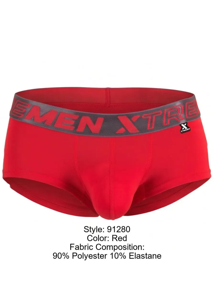 Xtremen 91280 Men's Underwear Sleek Microfiber Briefs Color Red