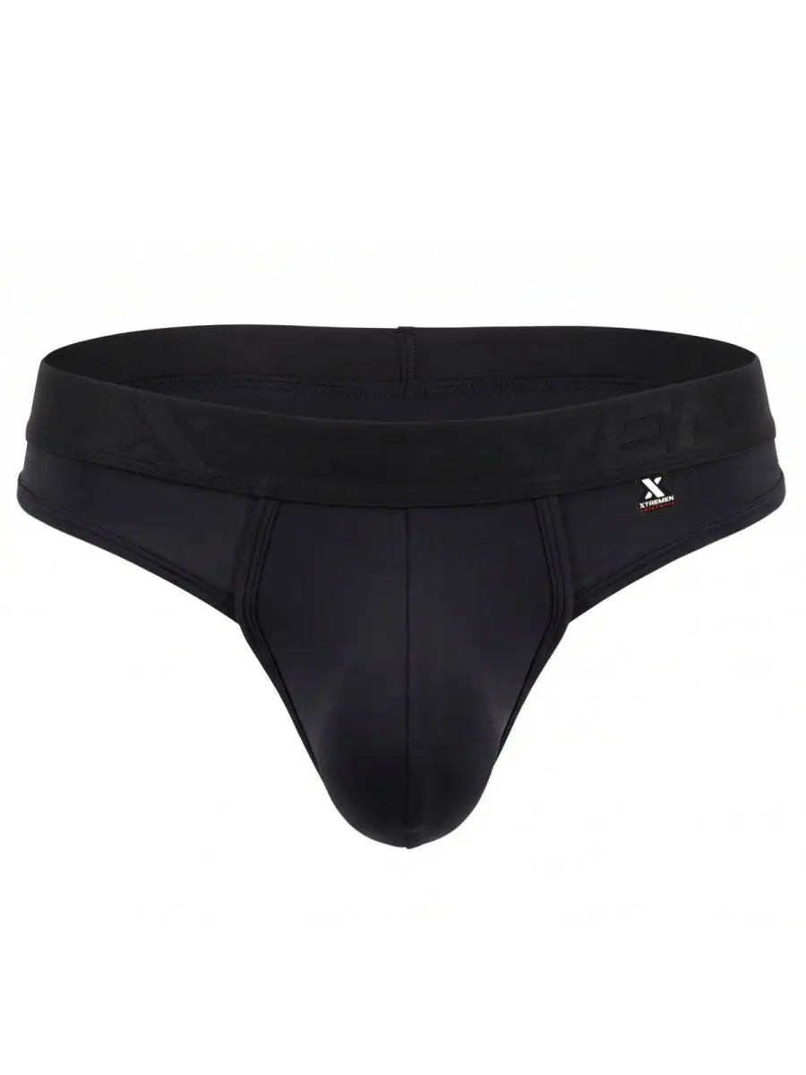 Xtremen 91281 Men's Underwear Sleek Microfiber Thongs Color Black