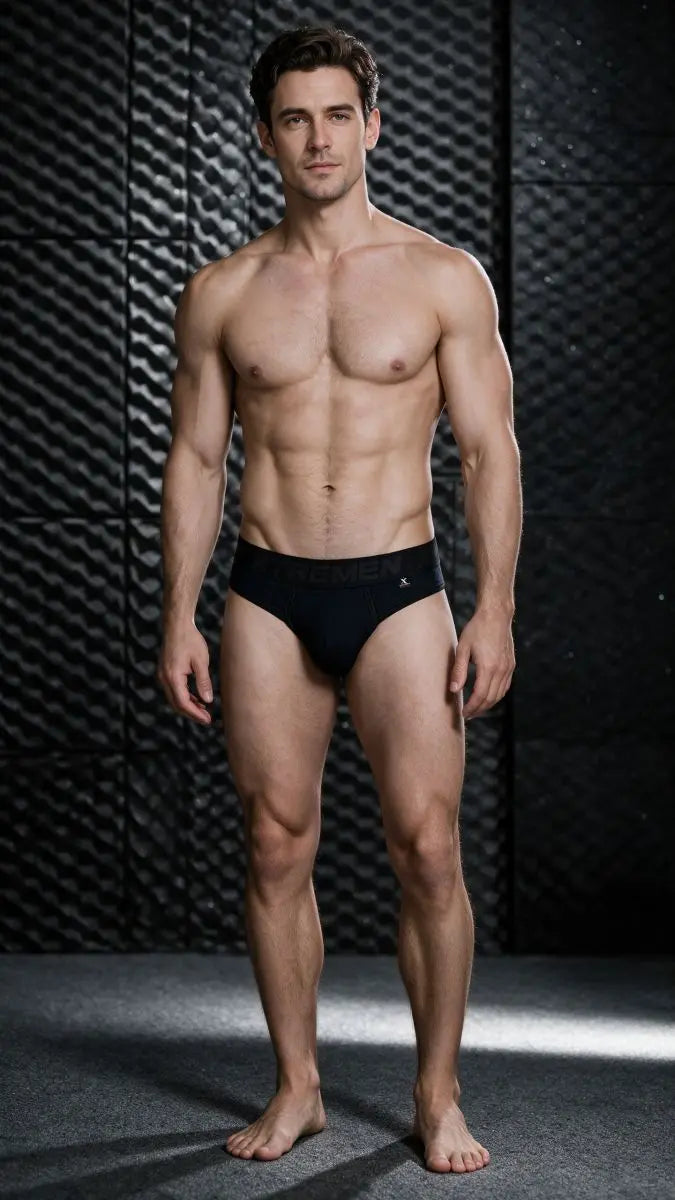 Xtremen 91281 Men's Underwear Sleek Microfiber Thongs Color Black