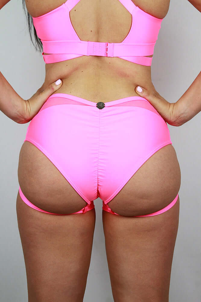 Yasmin Low Waist Booty Short HOT PINK | Pole Wear