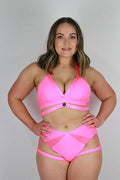 Yasmin Plunge Bralette HOT PINK