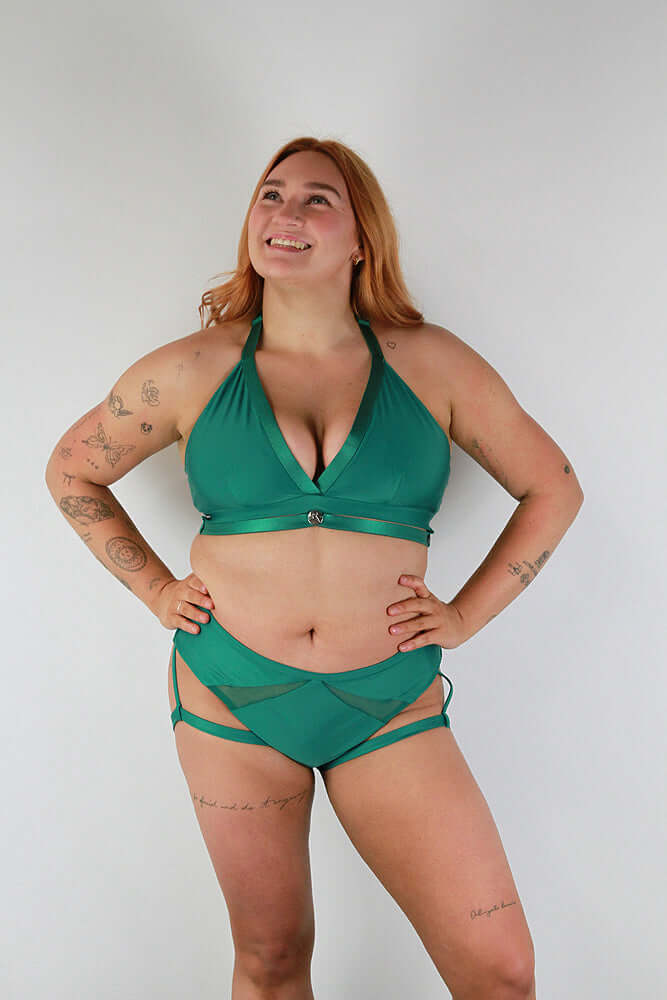 Yasmin Low Waist Booty Short Forest Green | Pole Wear