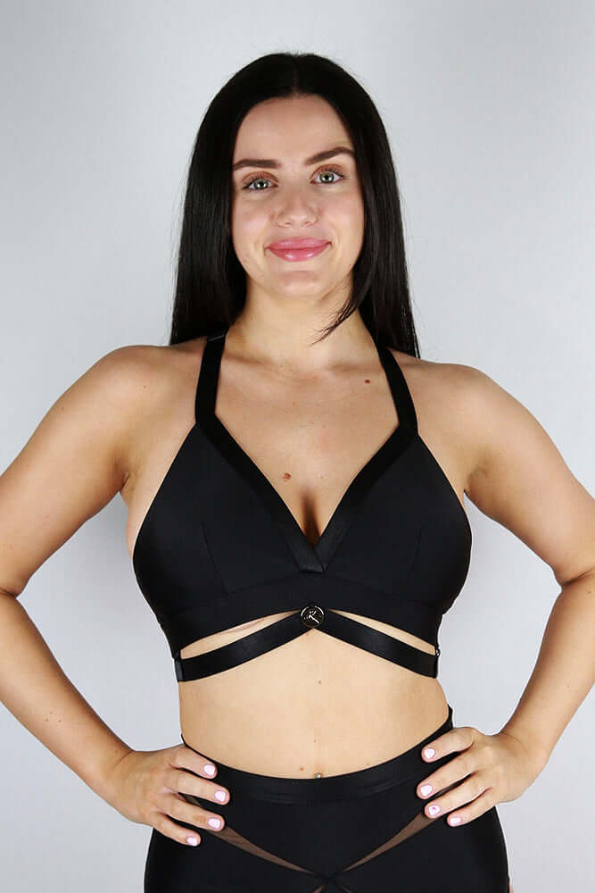 Yasmin Plunge Bralette BLACK