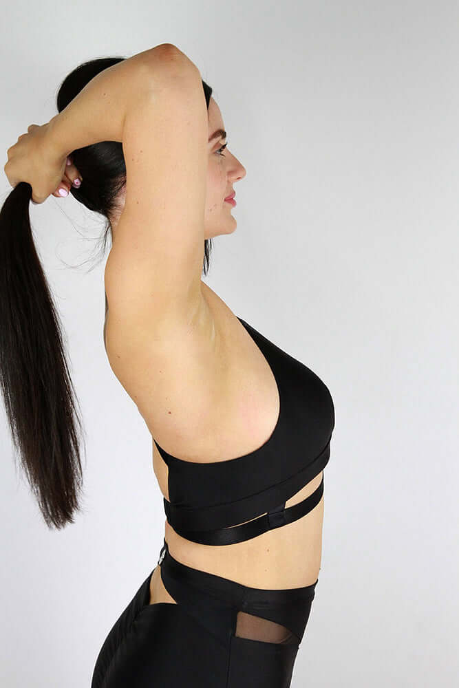 Yasmin Plunge Bralette BLACK