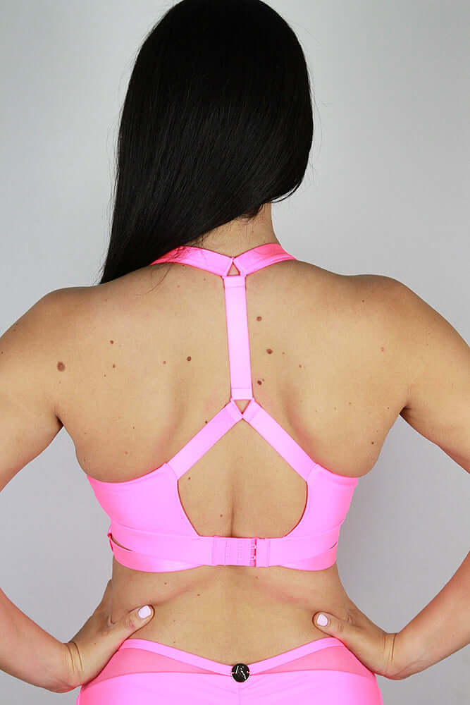 Yasmin Plunge Bralette HOT PINK