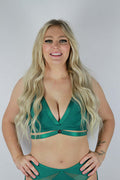 Yasmin Plunge Bralette Forest Green