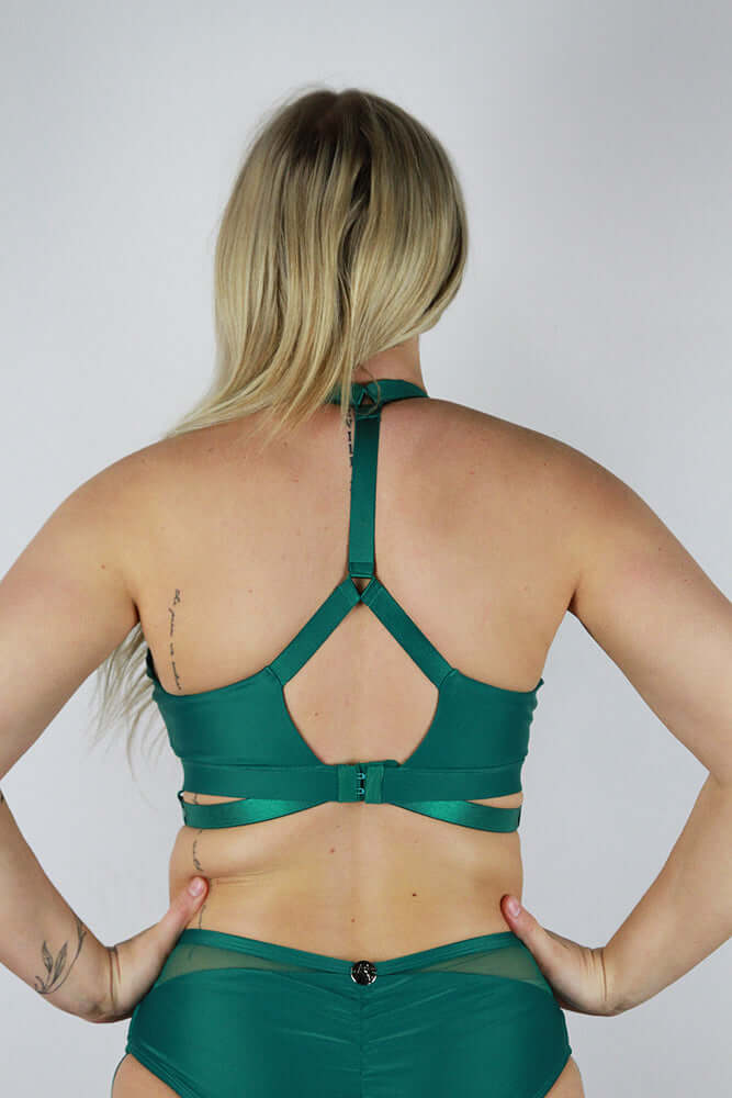 Yasmin Plunge Bralette Forest Green