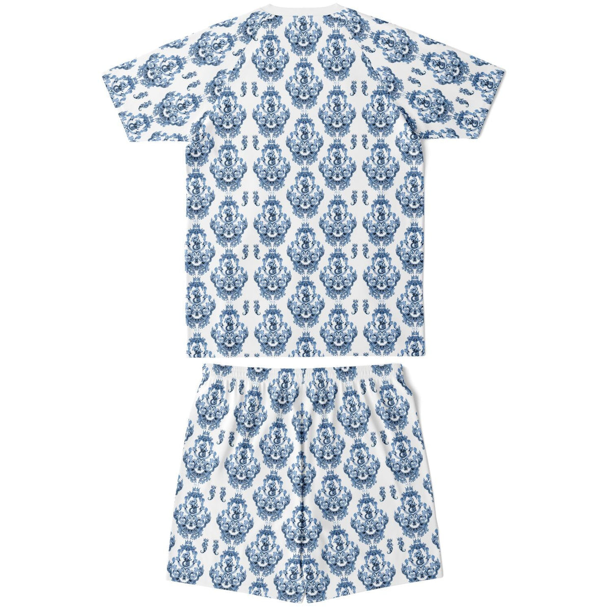 Maris Equi Blue Baroque Men's Sport Shorts and Top Set