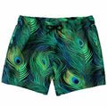 Maris Equi Peacock Feather Print Swim Shorts / Trunks for Men