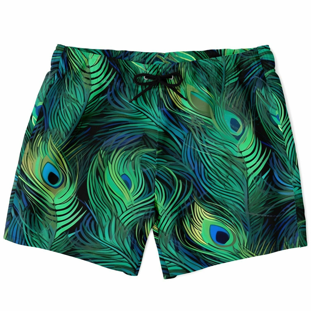 Maris Equi Peacock Feather Print Swim Shorts / Trunks for Men