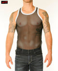 Go Softwear 4205 Men's Chain Link Mesh Tank Top - Black