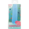 Light blue silicone cock ring with smooth tapered design and textured grip in Addiction Cocktails Dildo Blue Lagoon 5.5in