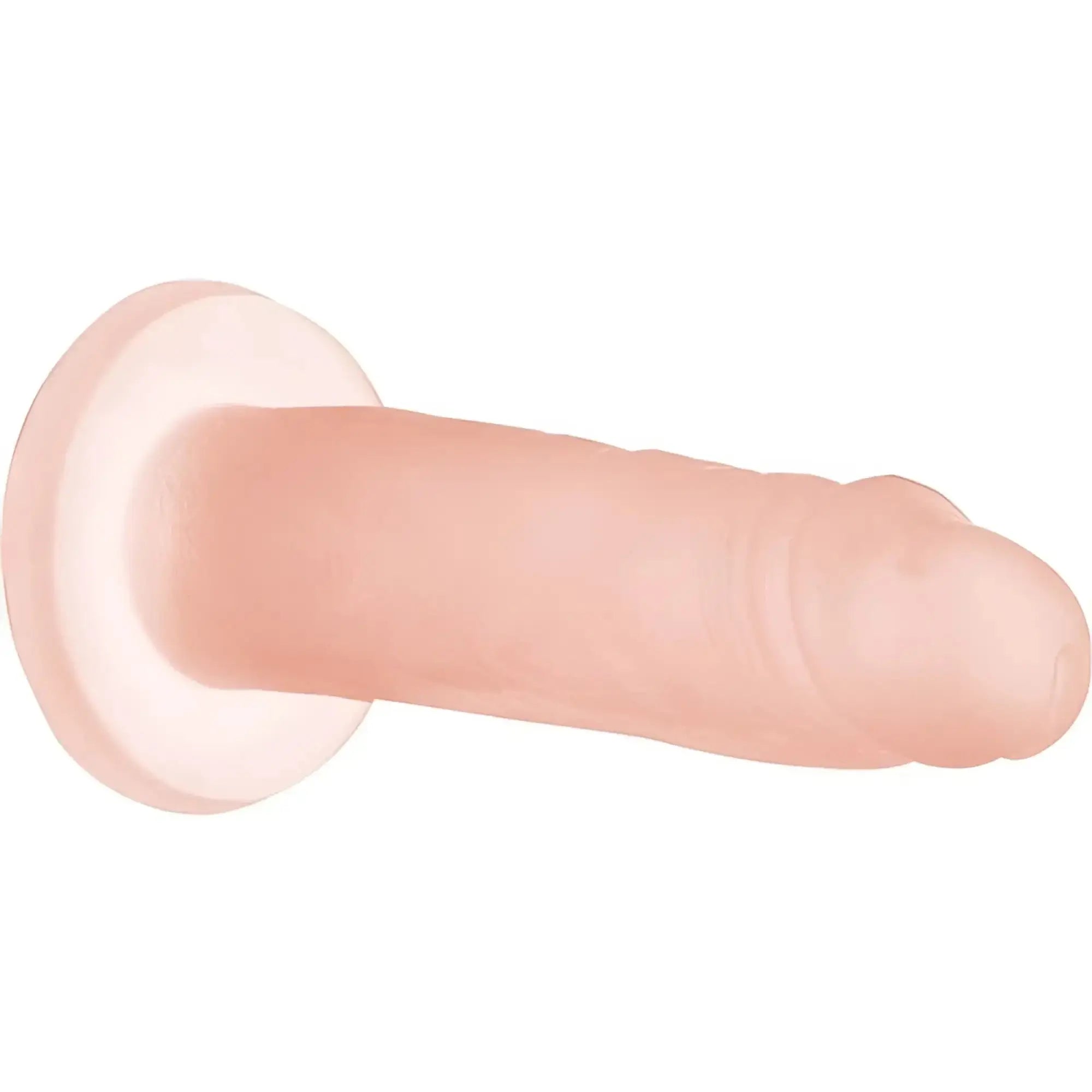 Pink silicone dildo with a circular base addiction cocktails dildo peach bellini 5.5 inch for intimate use