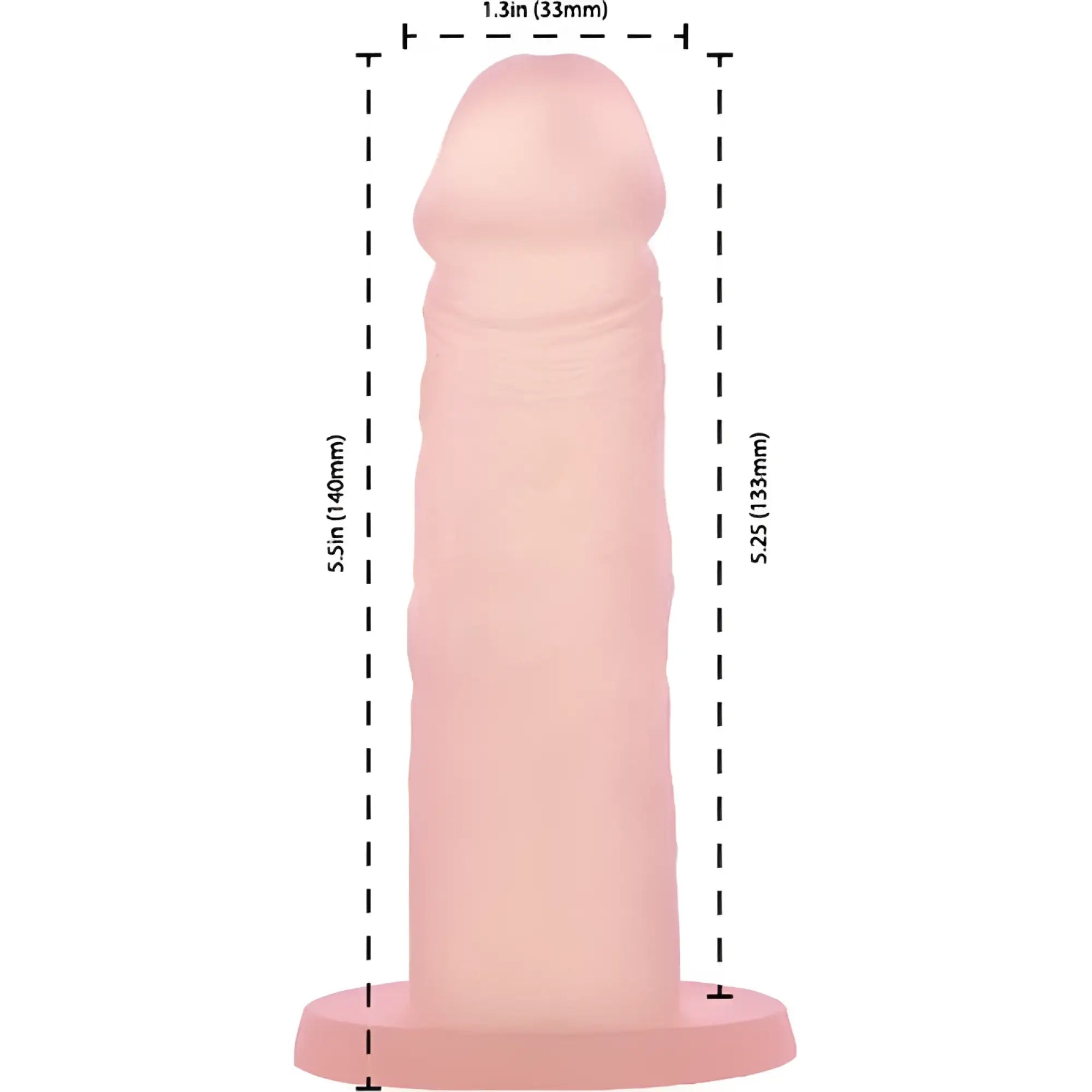 Addiction Cocktails dildo peach bellini 5.5in pink silicone phallic shape with rounded head and tapered base
