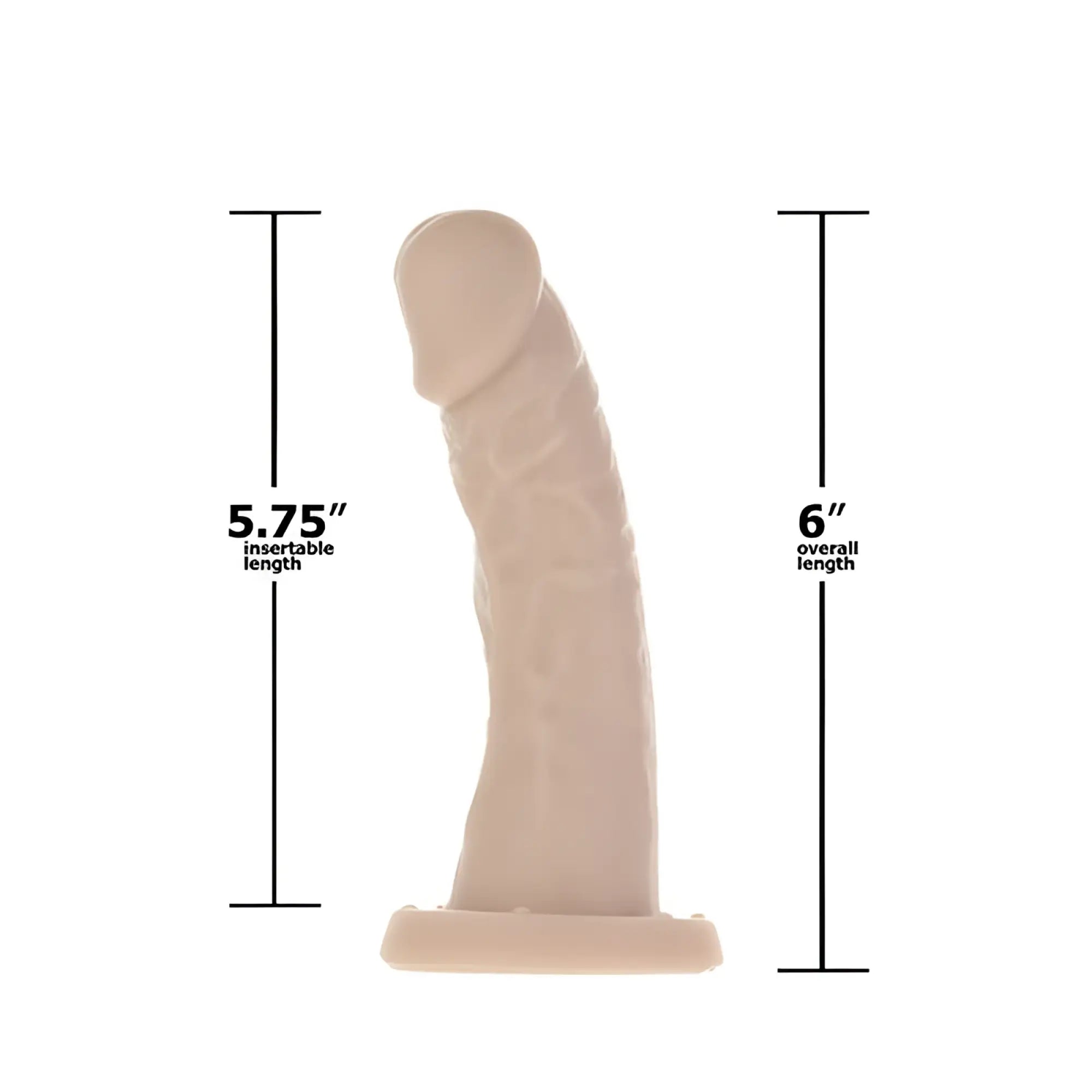 Beige silicone dildo addiction edward 6in dong with textured surface and rounded head for enhanced stimulation