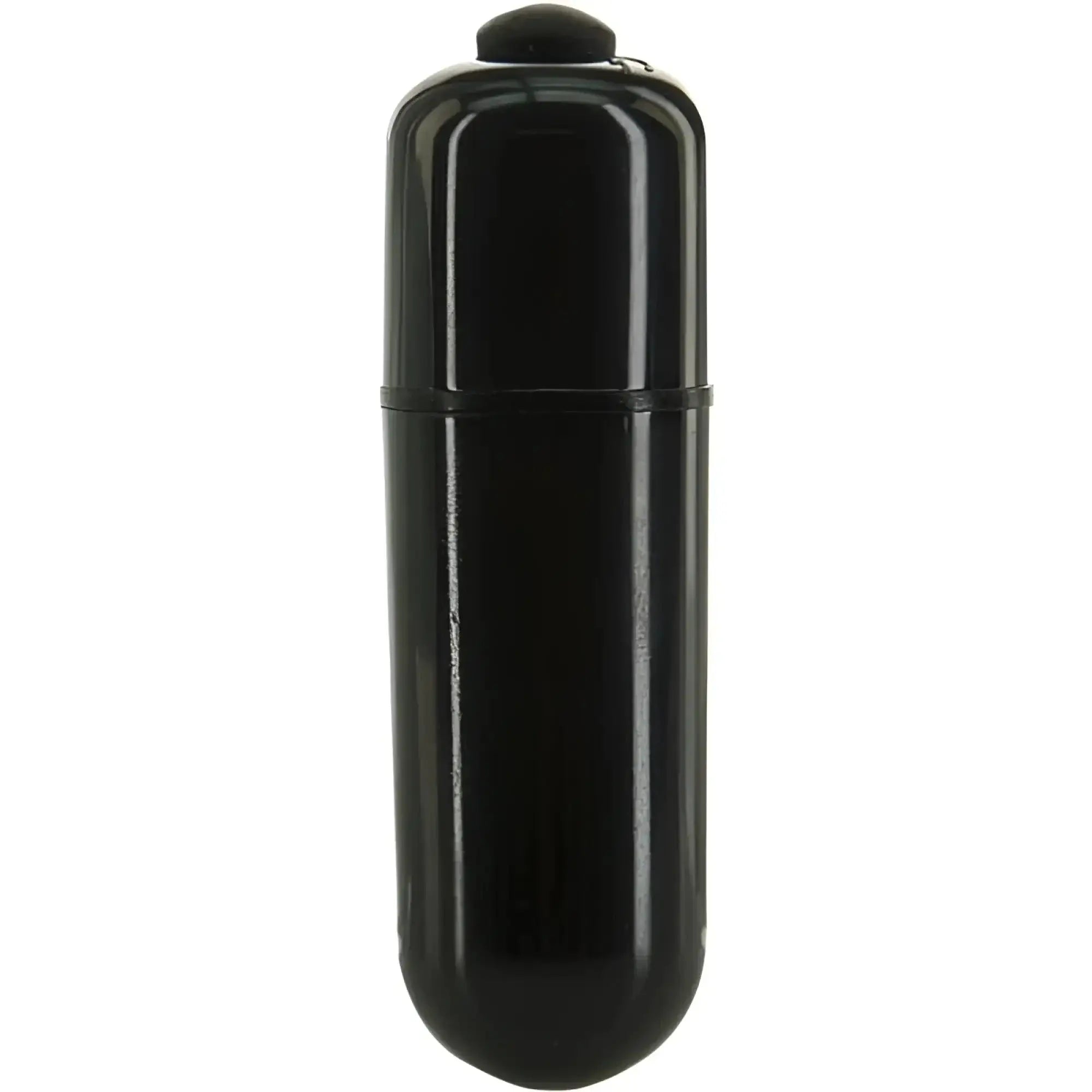 Black glossy plastic addiction pearl dildo 8.5 inch with rounded top and bottom in pearl white color