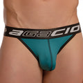 Teal and black agacio agk020 zap thong briefs with sleek form-fitting design for comfortable everyday wear