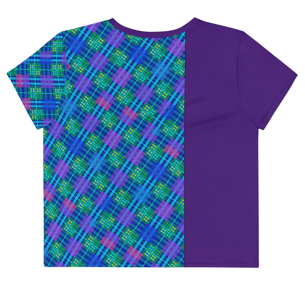 Maris Equi Men's Blue Tartan Crop Tee Shirt