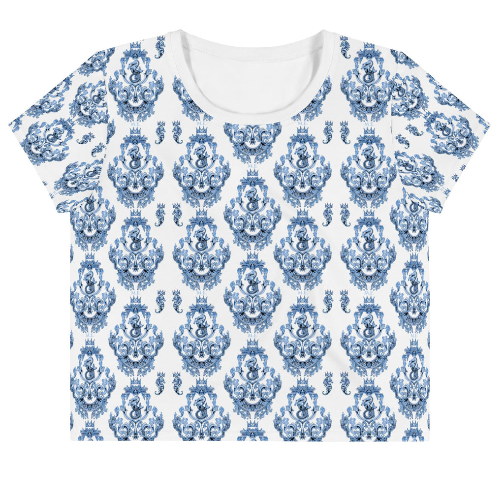 Maris Equi Men's Blue Baroque Crop Tee Shirt