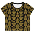 Maris Equi Men's Gold Baroque Crop Tee Shirt